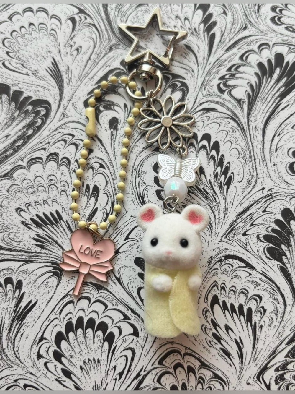 Handmade Calico Critter keychain